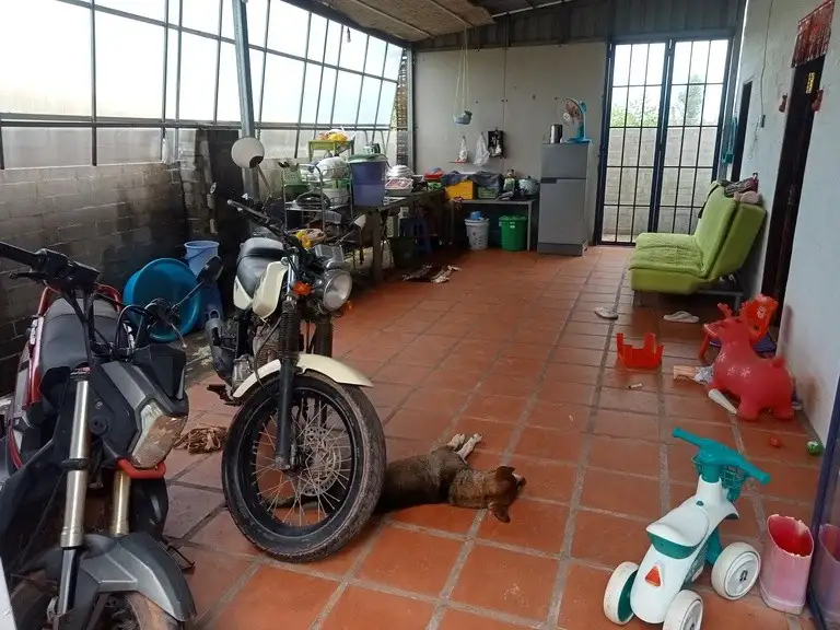 Overdekt terras met keuken